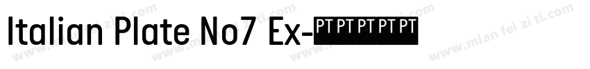 Italian Plate No7 Ex字体转换